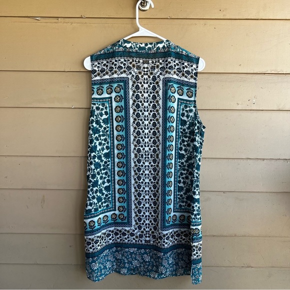 Susan Graver Boho Floral Sheer Tunic Top - Size Small - Picture 4 of 4